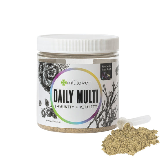 InClover Daily Multi Immunity & Vitality Powder for Dogs and Cats (3.5 oz (100g))