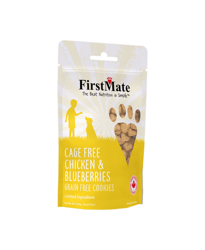FirstMate Pet Foods Mini Trainers Cage Free Chicken Meal & Blueberries Dog Treats