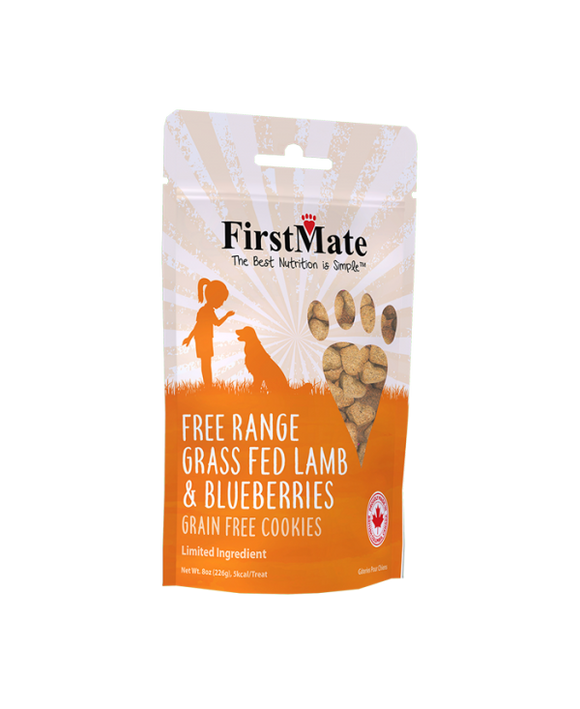 FirstMate Pet Foods Free Range Grass Fed Lamb & Blueberries Treats (8-oz)