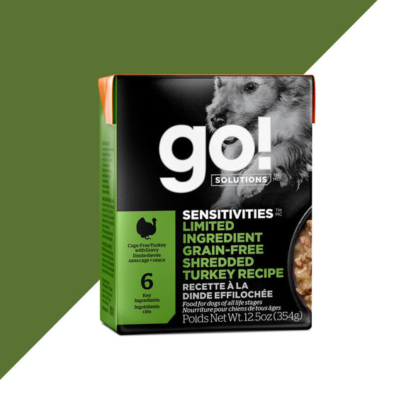 GO! SENSITIVITIES Limited Ingredient Grain-Free Shredded Turkey Recipe (12.5 oz)