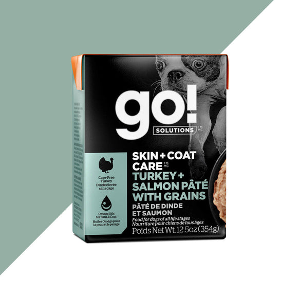 GO! Skin + Coat Care Turkey + Salmon Pâté with Grains (12.5 oz)