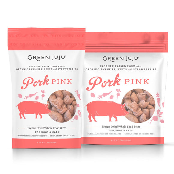 Green Juju Pork Pink Freeze Dried Whole Food Bites (18-oz)