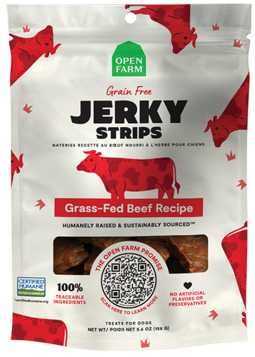Open Farm Grain-Free Grass-Fed Beef Jerky Strips