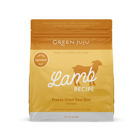 Green Juju Freeze Dried Raw Diet Lamb Recipe for Dogs (14 oz)