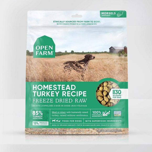 Open Farm Homestead Turkey Freeze Dried Raw Dog Food (22-oz)