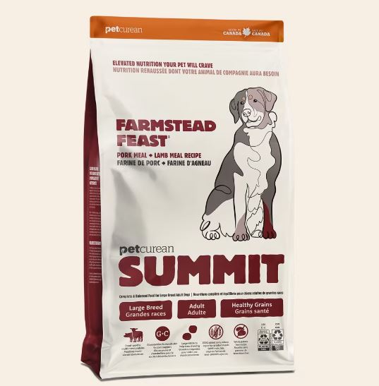 Petcurean Summit Farmstead Feast Pork Meal + Lamb Meal Recipe for Large Breed Adult Dogs (25 lb)