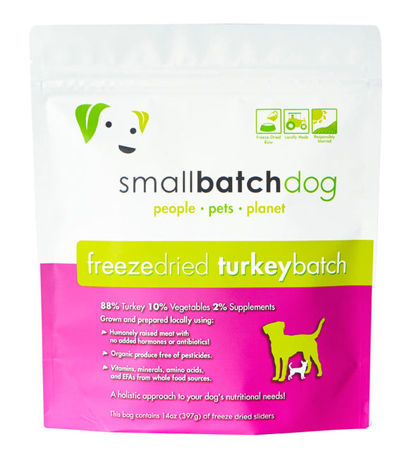 Smallbatch Turkeybatch Freeze Dried Dog Food (14 Oz Sliders)