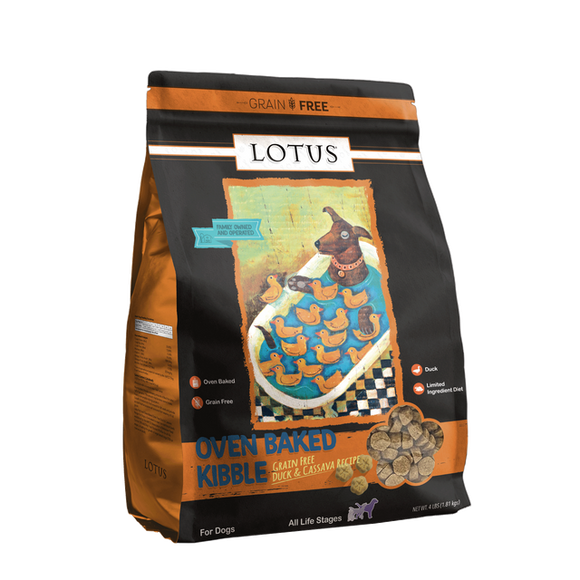 Lotus Dog Regular Bites Duck Recipe Dry Dog Food (4 LB)