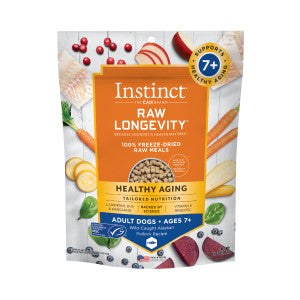 Instinct® Raw Longevity 100% Freeze-Dried Raw Meals Wild-Caught Alaskan Pollock Recipe For Adult Dogs 7+ (4.5 oz)