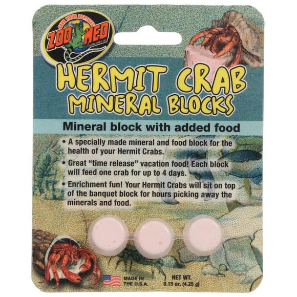 HERMIT CRAB MINERAL BLOCKS WITH ADDED FOOD (3 PK)