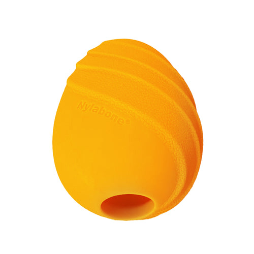 Nylabone Creative Play Eggi Dog Treat Toy (Small, Orange)