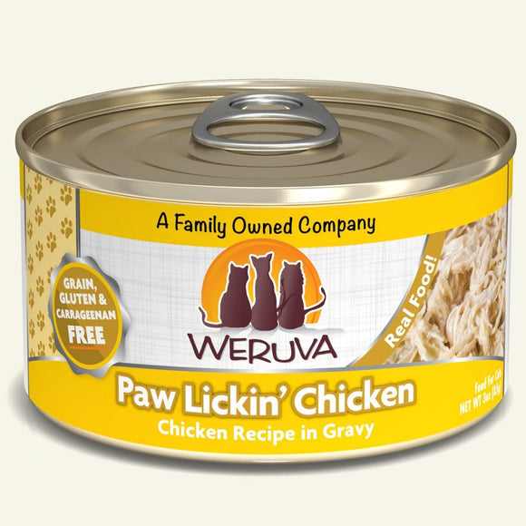 Weruva Paw Lickin’ Chicken Chicken Recipe in Gravy Canned Cat Food (5.5-oz, single can)