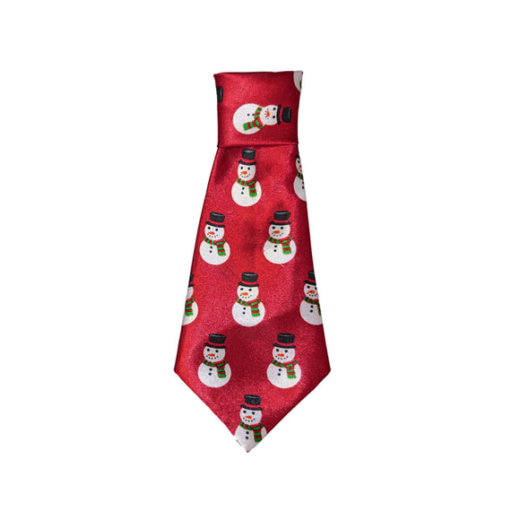 Fashion Pet SnowMan Neck Tie (Red)