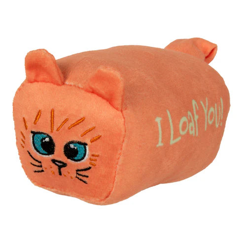 CAITEC Hero Bunny Kickerz Pillow - I Loaf You! Cat Toy (5.0L x 4.8W x 4.3L)