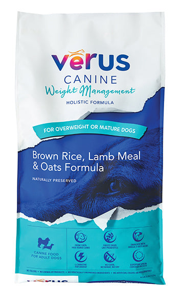 VēRUS Weight Management Brown Rice, Lamb Meal & Oats Holistic Formula (25 lb)