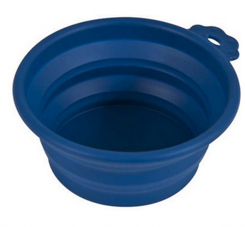 Petmate Silicone Blue Collapsible Travel Bowl