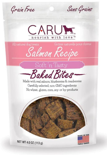 Caru Natural Grain Free Salmon Recipe Bites for Dogs