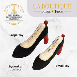 Bonne Et Filou Red Heel Squeaky Dog Shoe Toy