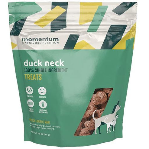 Momentum Carnivore Nutrition Freeze Dried Raw Duck Neck Treats (3 oz)