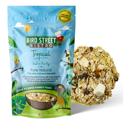 Bird Street Bistro Tropical - Feast on the Fly Parrot Food