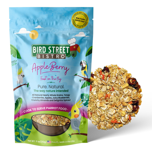 Bird Street Bistro AppleBerry- Feast on the Fly Parrot Food (11 oz)