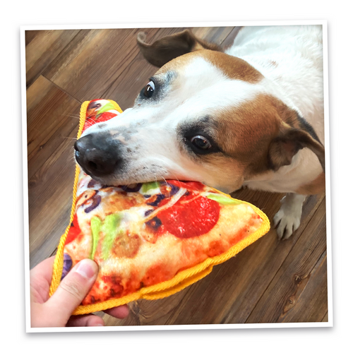 Doggijuana Tuffer Chewer Refillable Supreme Pizza Dog Toy (Large)