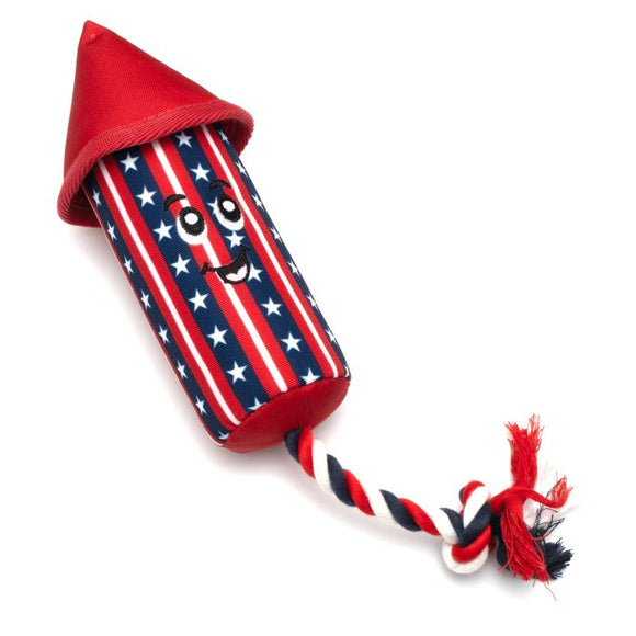 The Worthy Dog Firecracker Toy (Red/White/Blue)