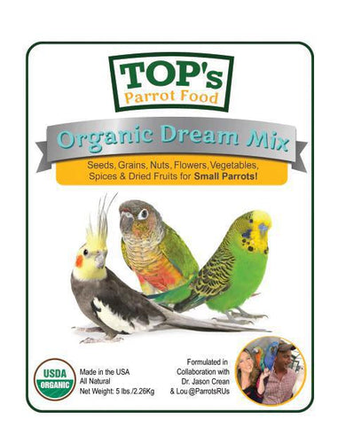 NEW! TOP's Organic Dream Mix for Small Parrots