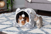 FurHaven Cozy Cave Pet Bed - Fleece & Faux Fur