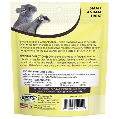 Exotic Nutrition Banana Bites Small Animal Treat (2.75 oz)