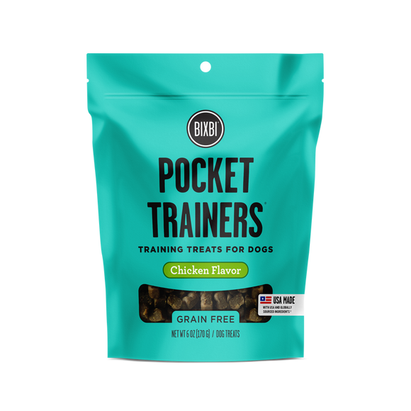 BIXBI Pocket Trainers Treats for Dogs (6 oz Peanut Butter)