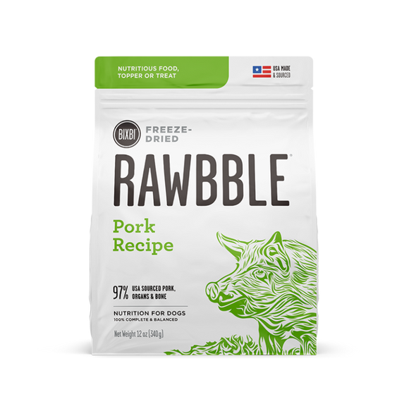 Bixbi Rawbble® Freeze-Dried Food for Dogs – Pork Recipe