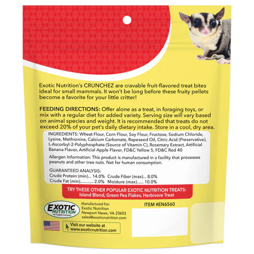 Exotic Nutrition Critter Selects Crunchez Apple & Banana Recipe Small Animal Treat (2.5 oz)