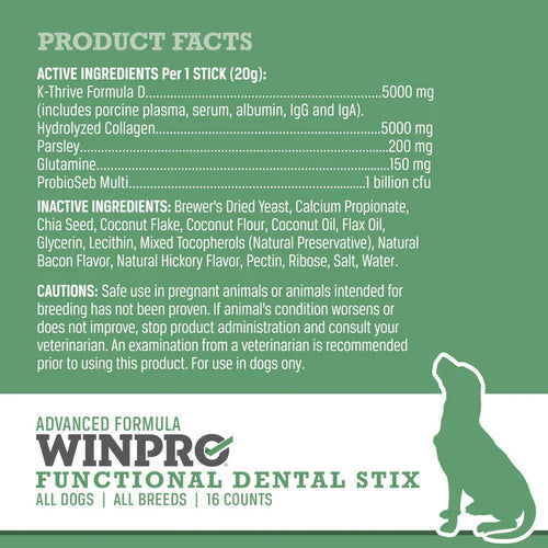 Winpro Functional Dental Stix for Dogs (11.3 oz)