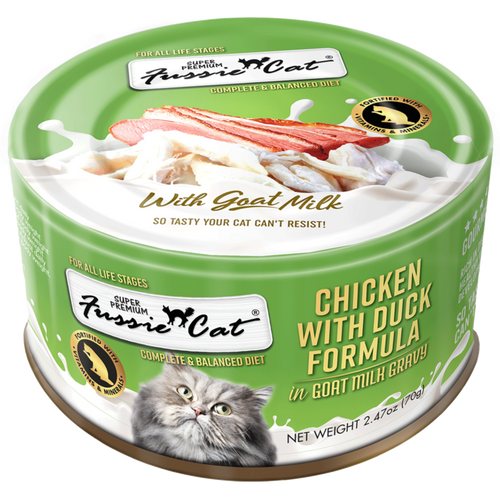 Fussie Cat Chicken with Duck Formula in Goat Milk Gravy Cat Food