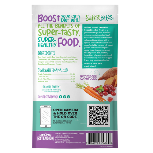 Health Extension Superbites Freeze Dried Raw - Beef Recipe Cat Treats