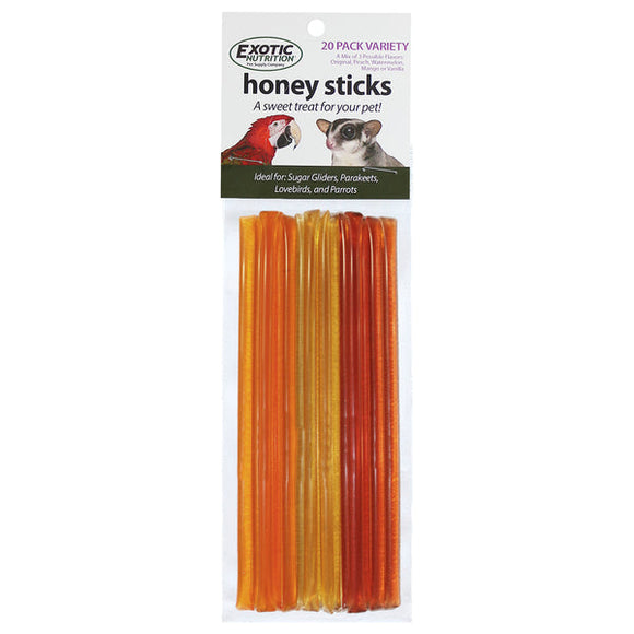 Exotic Nutrition Honey Sticks (Variety 20 Pack)