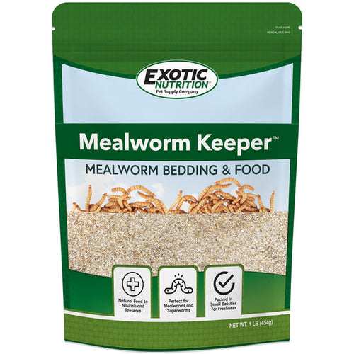 Exotic Nutrition Mealworm Keeper Live Mealworm Food & Bedding (1 lb)