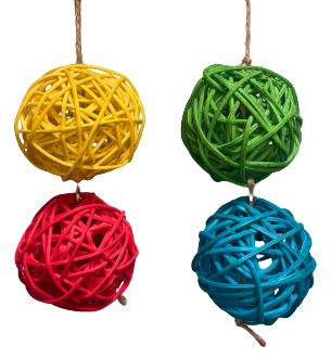 A&E Cage Nibbles Vine Ball on String Small Animal Chew Toy (Vine Ball on String)