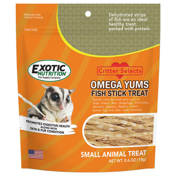 Exotic Nutrition Omega Yums Fish Sticks Treat (0.6 oz)