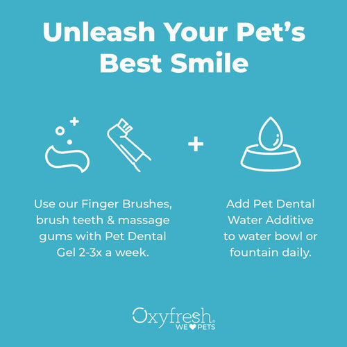 Oxyfresh Premium Pet Dental Kit | Freshens Dog & Cat Bad Breath | Cleans Teeth (Dental Kit)