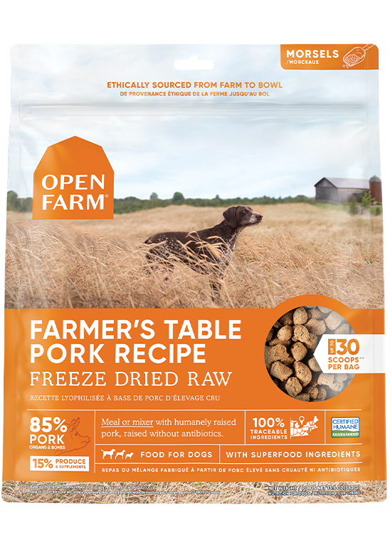 Open Farm Farmer’s Table Pork Freeze Dried Raw Dog Food (3.5-oz)