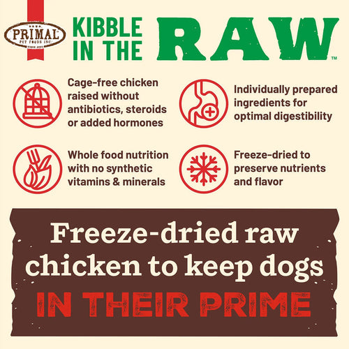 Primal Pet Foods Kibble in the Raw Small Breed Chicken Recipe for Dogs