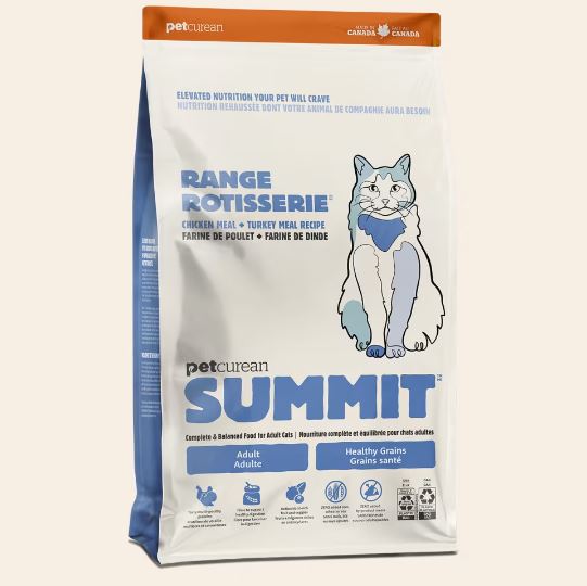 Petcurean Summit Range Rotisserie Chicken Meal + Turkey Meal Recipe for Adult Cats (3 lb)