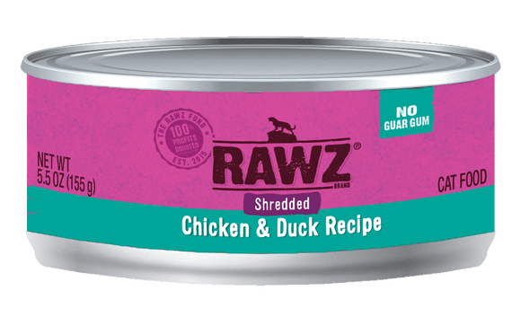 RAWZ® Shredded Chicken & Duck Cat Food Recipe (3 Oz)