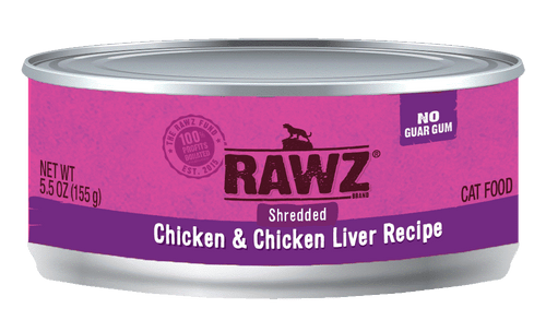 RAWZ® Shredded Chicken & Chicken Liver Cat Food Recipe (3 Oz)