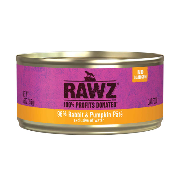 Rawz 96% Rabbit & Pumpkin Pate Cat Food (3 oz)