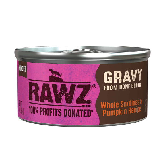 Rawz Gravy Whole Sardines & Pumpkin Wet Cat Food (3 oz)