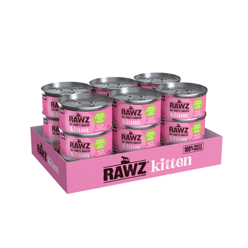 Rawz Kitten Chicken & Chicken Liver Cat Food (2.8 oz)