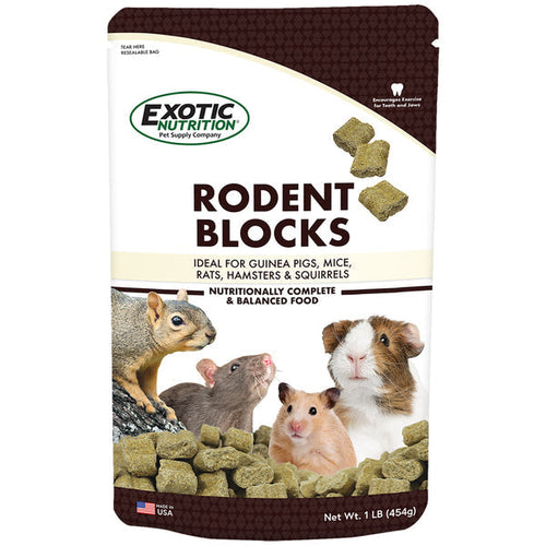 Exotic Nutrition Rodent Blocks Rodent Food (1 lb)